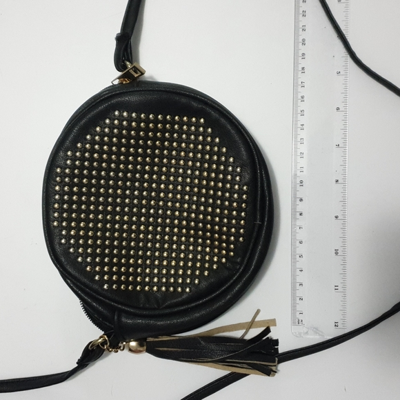 Neon Hart crossbody black faux leather studded bag - Picture 10 of 16